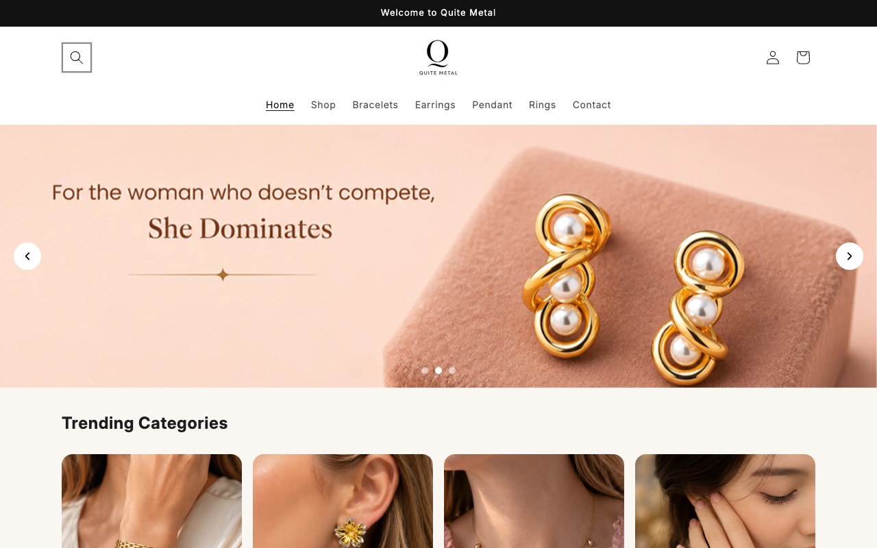 Quite Metal — Industrial Equipment B2B website